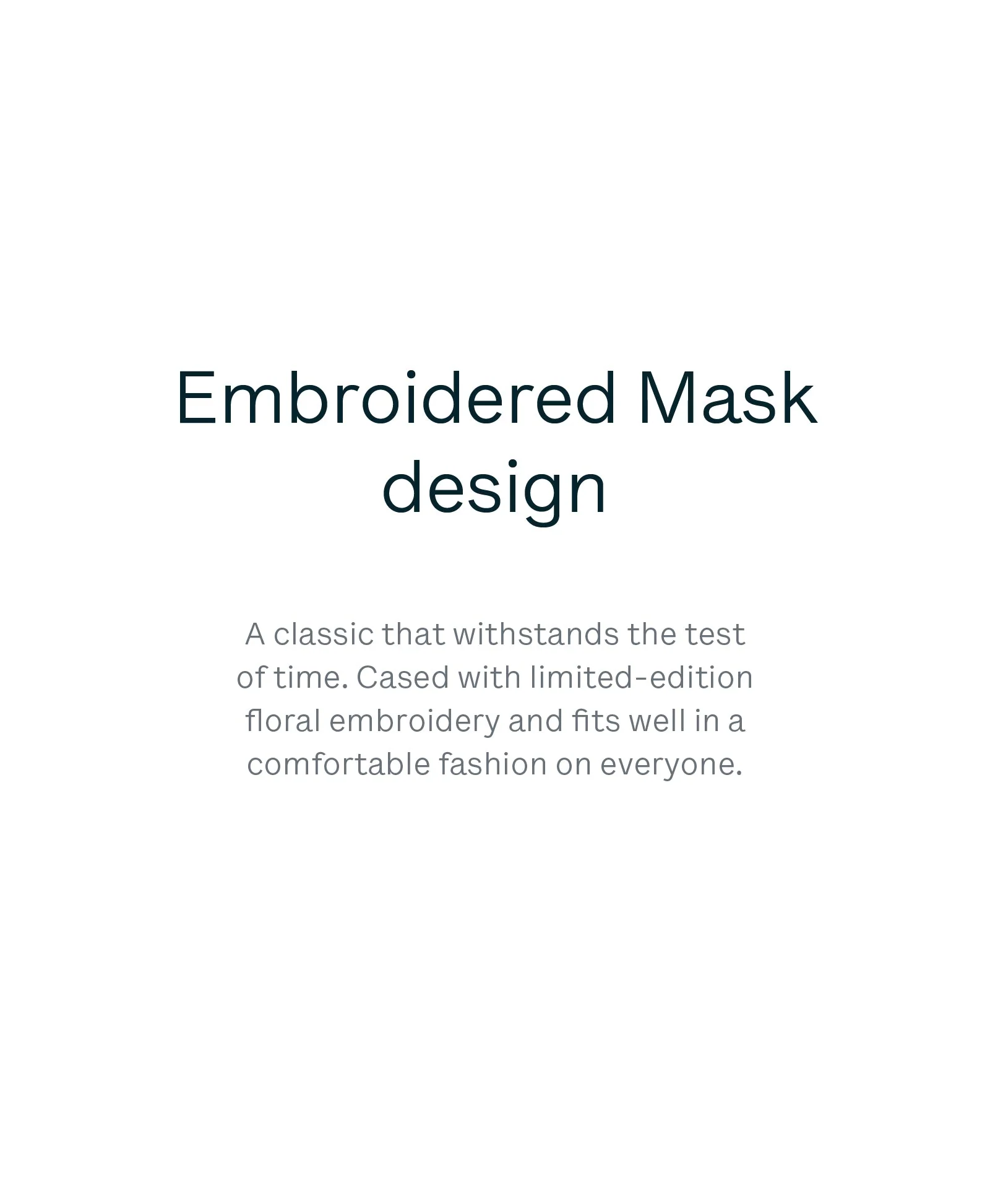 3 Universal Embroidered Masks - Image 3